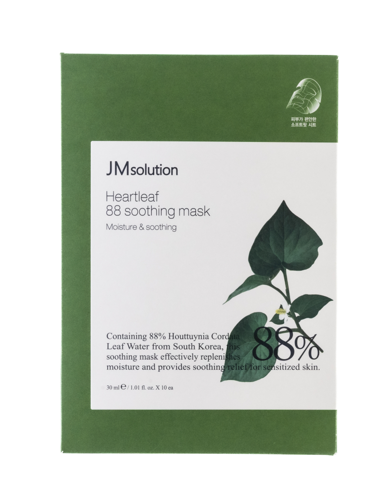 JMSOLUTION｜魚腥草 88 保濕舒緩面膜（10片／盒）