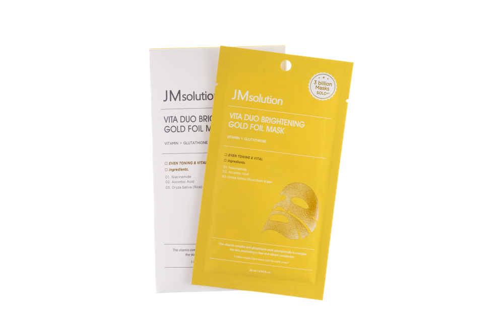 JMSOLUTION｜維他命精華黃金錫紙面膜(10片/盒)