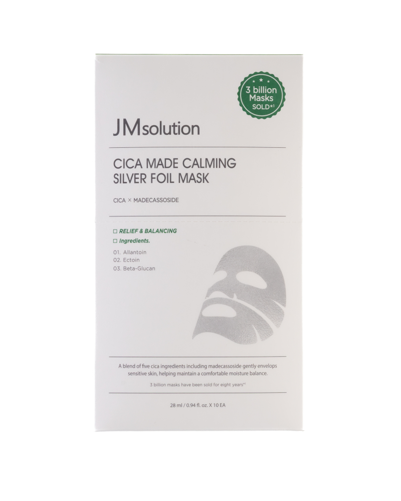 JMSOLUTION｜積雪草安瓶銀箔面膜