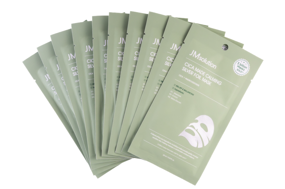 JMSOLUTION｜積雪草安瓶銀箔面膜