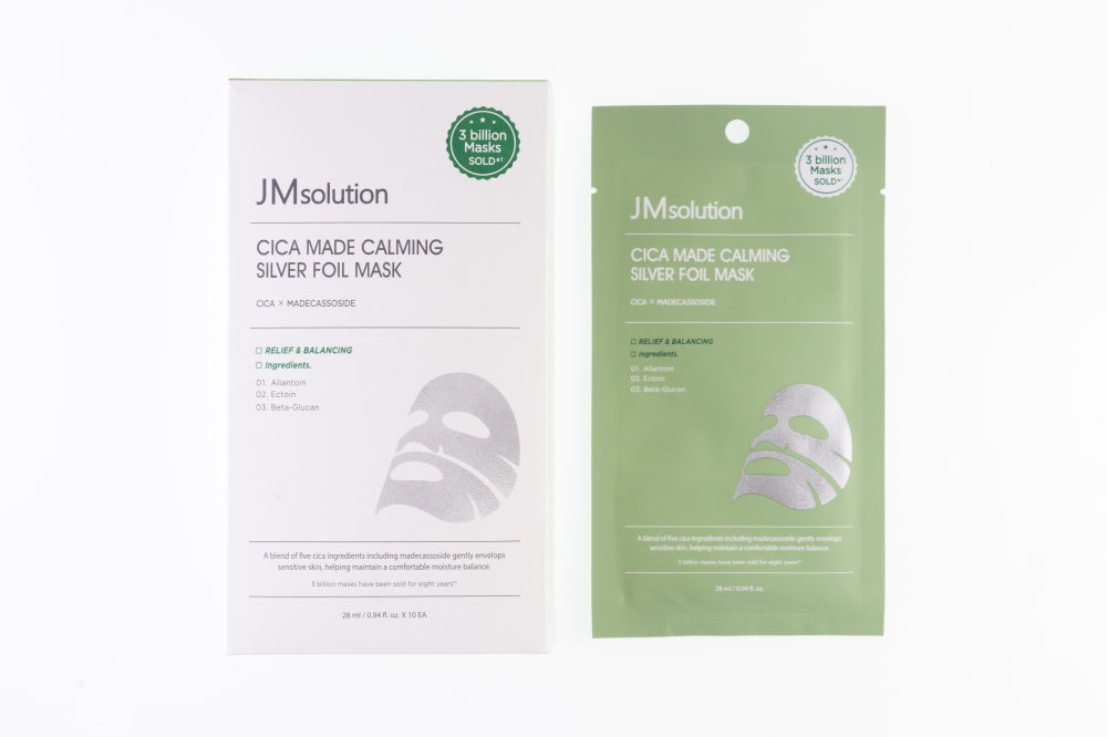 JMSOLUTION｜積雪草安瓶銀箔面膜