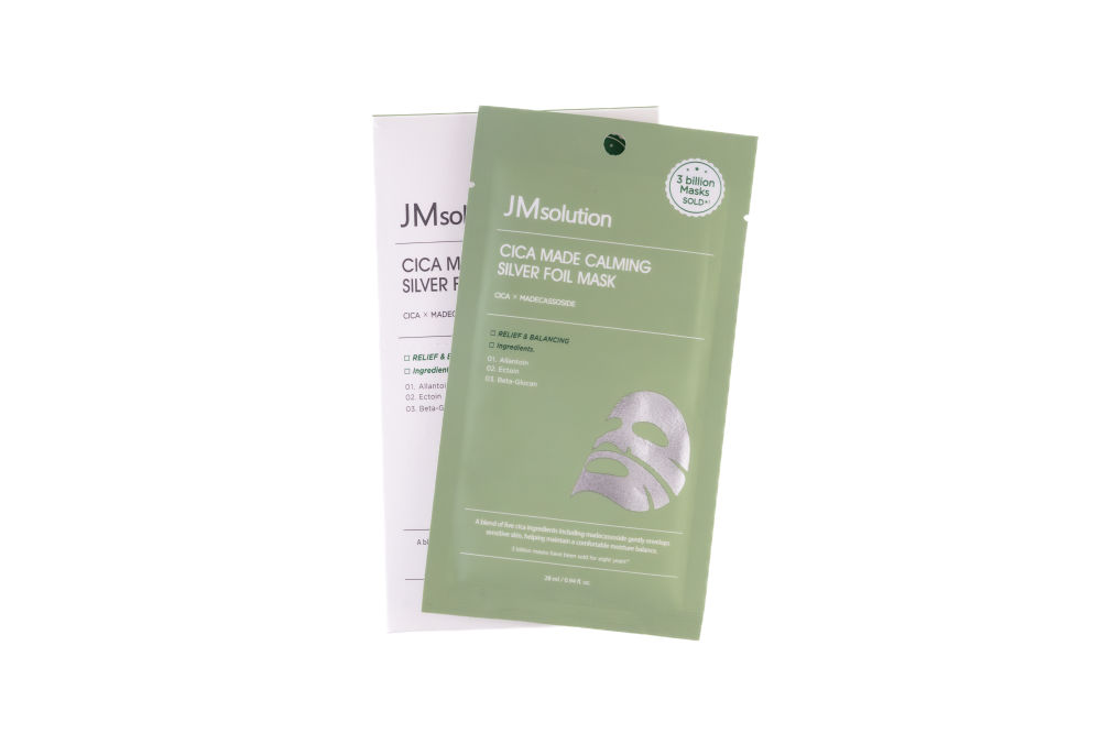 JMSOLUTION｜積雪草安瓶銀箔面膜