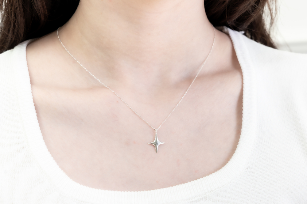 十字星星項鍊/銀色