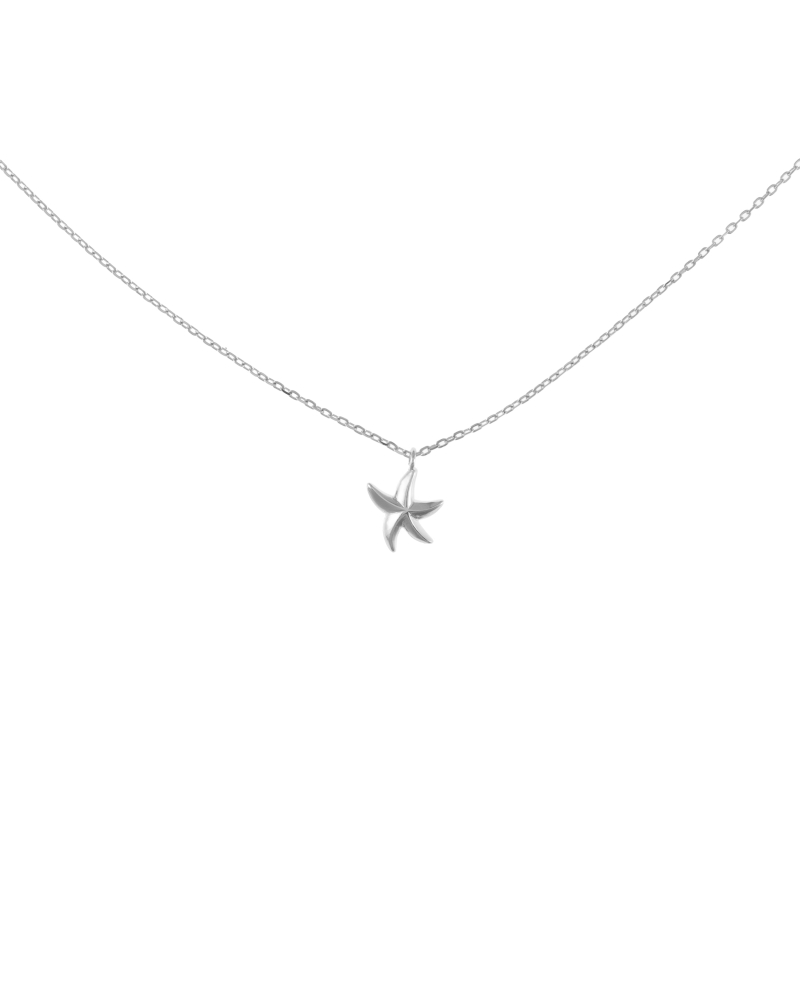 海星吊墜項鍊／銀色