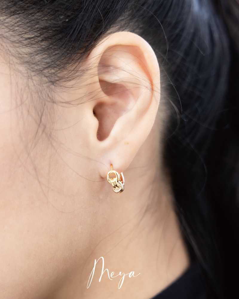 童軍結圈型耳環  / 金色