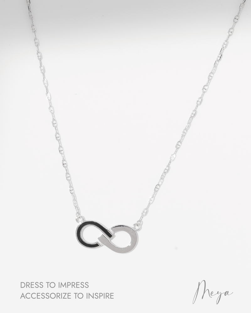 無限符號 豬鼻鏈 項鏈／銀色