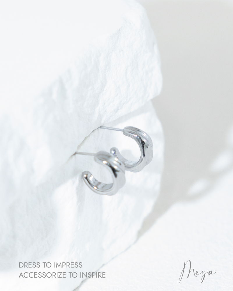 귀걸이  月牙耳環  / 銀色