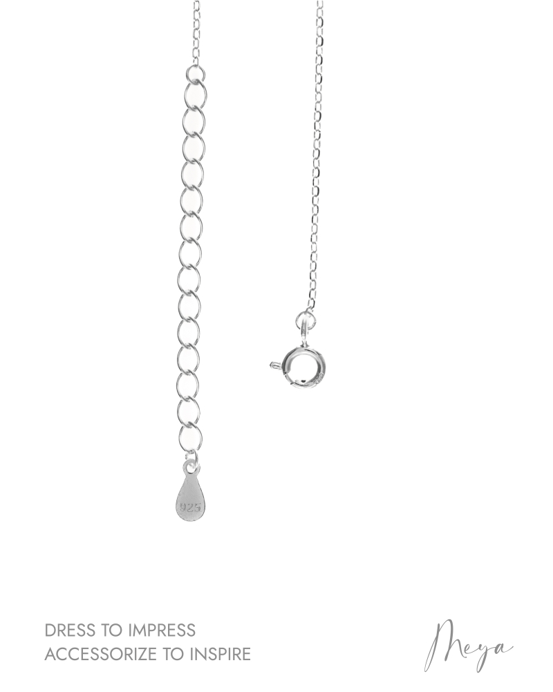 霧面小星鑽手鍊/銀色