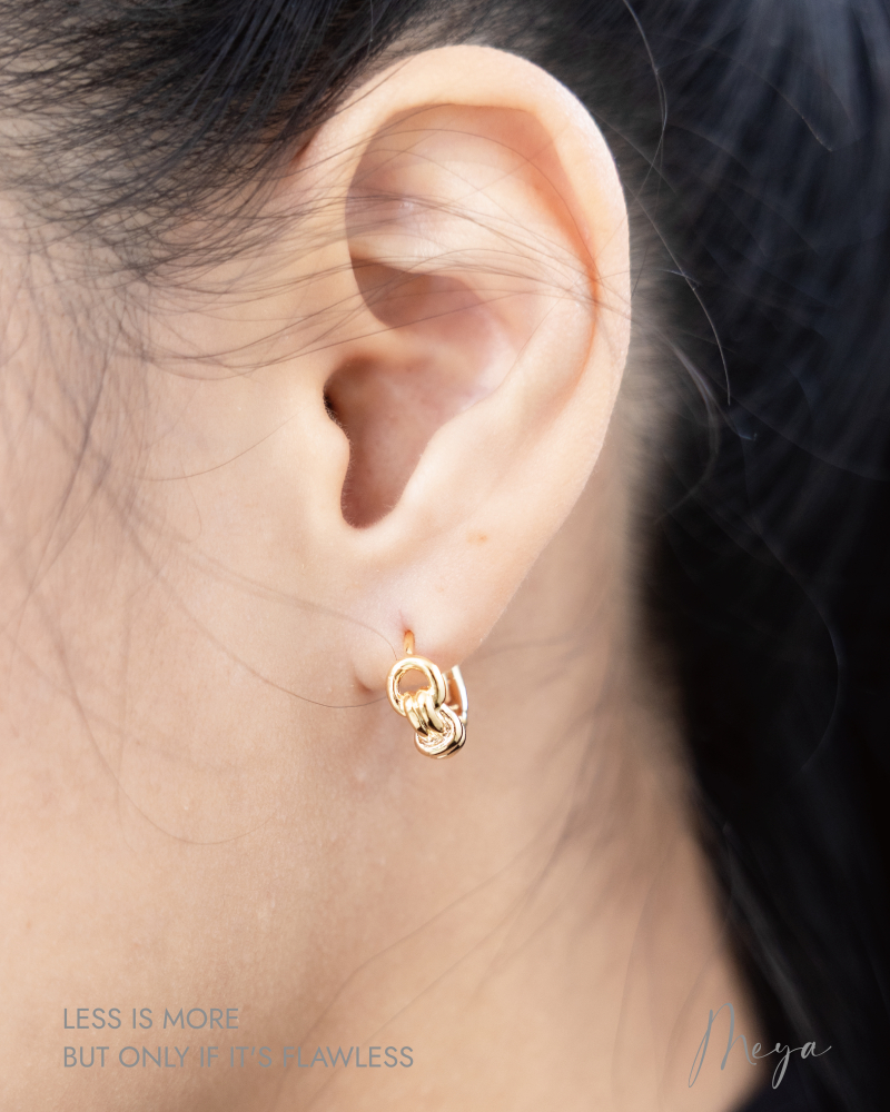 童軍結圈型耳環  / 金色