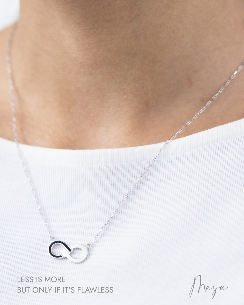 無限符號 豬鼻鏈 項鏈/銀色