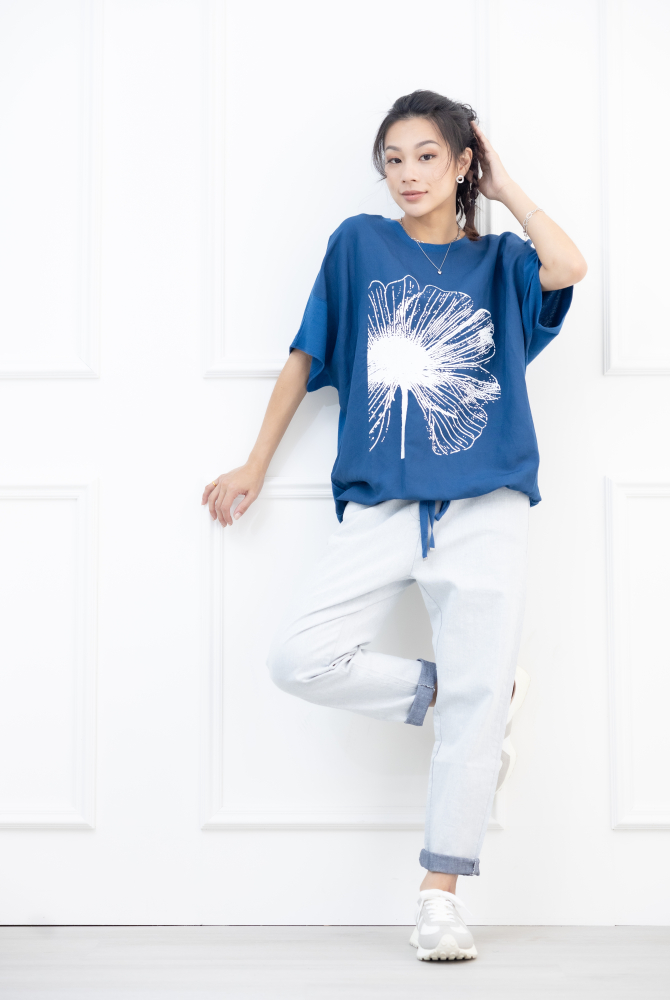 긴 바지 水洗牛仔長褲 / 灰色