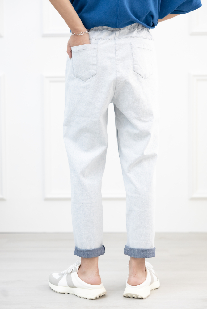 긴 바지 水洗牛仔長褲 / 灰色