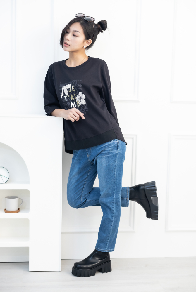 긴 바지 窄管牛仔長褲 / 藍色