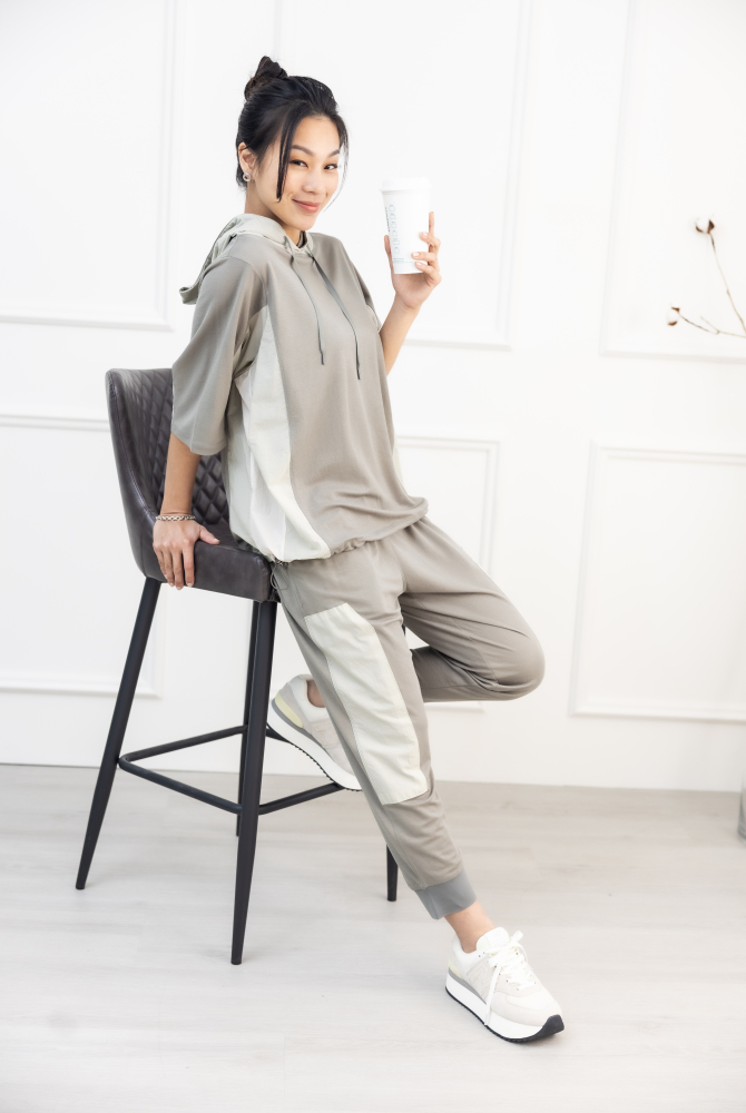 긴 바지 撞色長褲 / 深淺灰