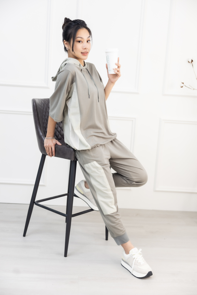 긴 바지 撞色長褲 / 深淺灰