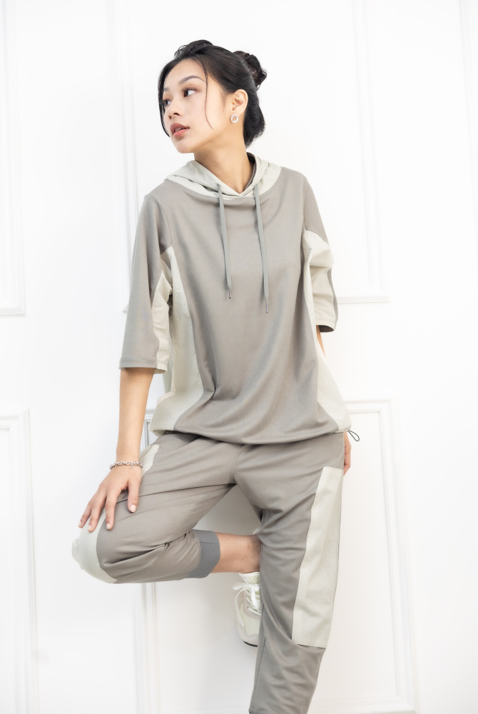 긴 바지 撞色長褲 / 深淺灰