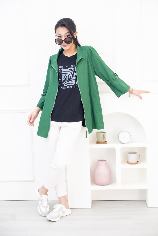 반팔 you got this印花短袖上衣 / 黑色