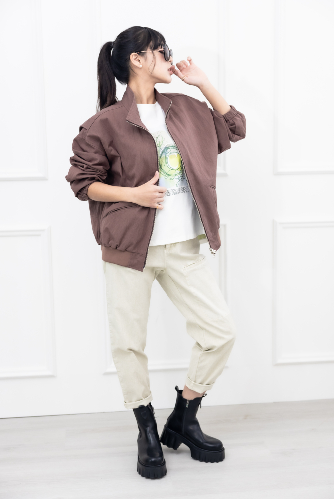 긴 바지 特色口袋長褲 / 淺卡其色