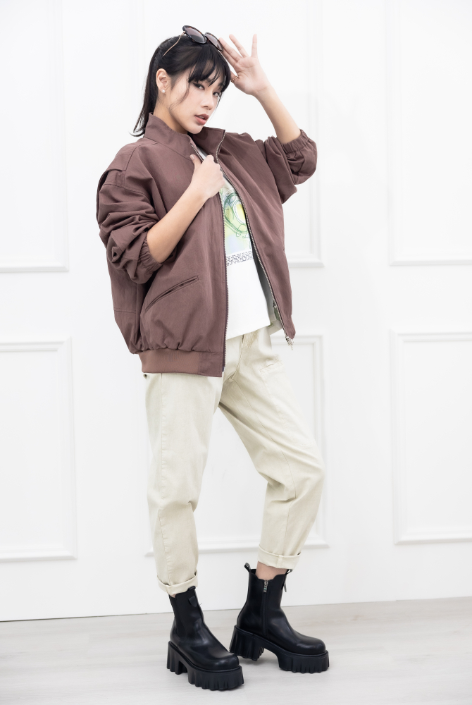 긴 바지 特色口袋長褲 / 淺卡其色