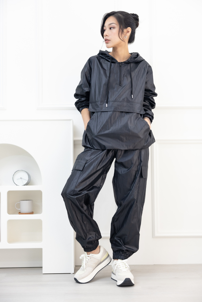 긴 바지 防潑水長褲 / 黑色