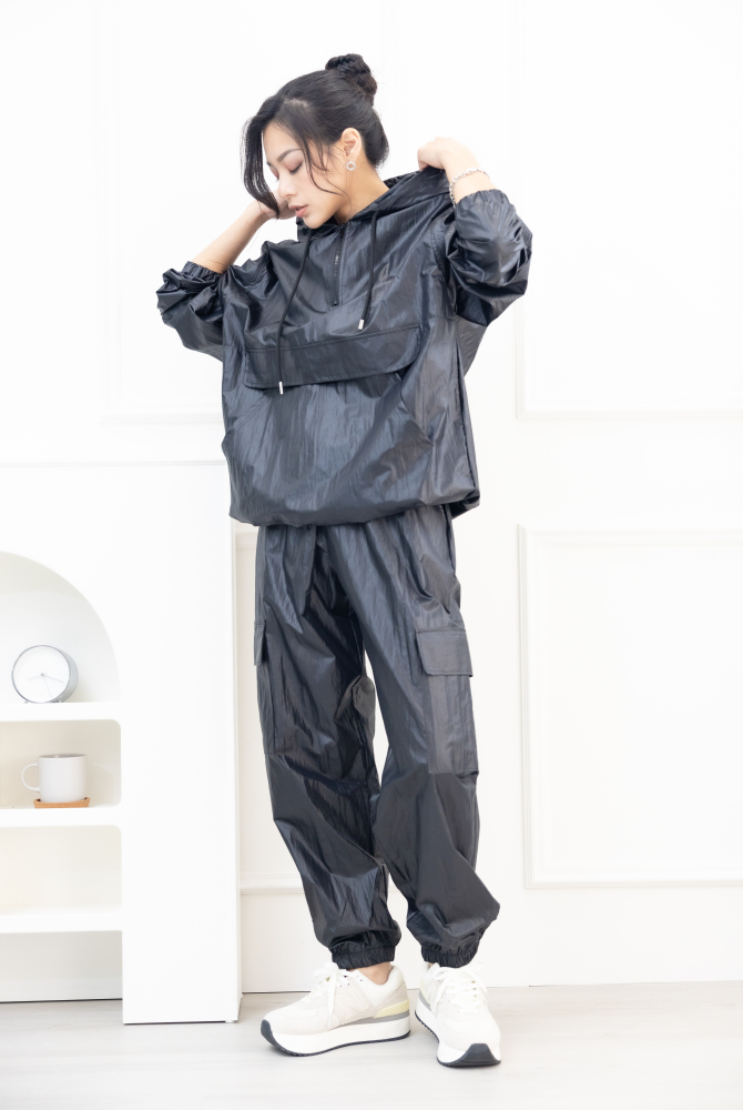 긴 바지 防潑水長褲 / 黑色