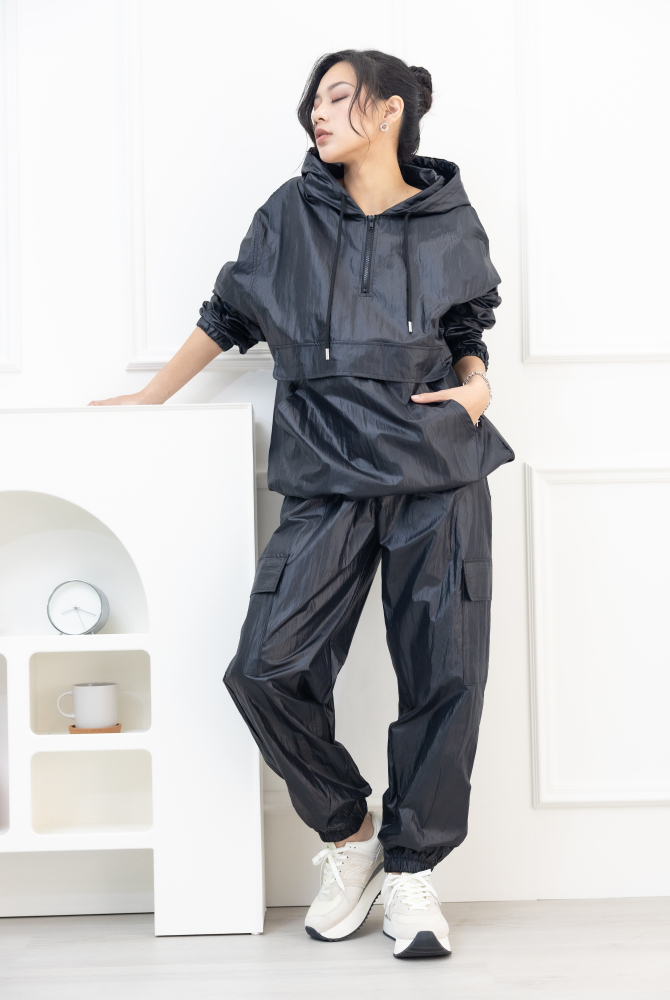 긴 바지 防潑水長褲 / 黑色