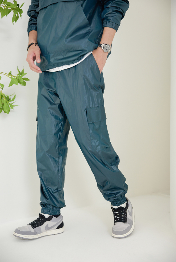 긴 바지 防潑水長褲 / 藍綠色