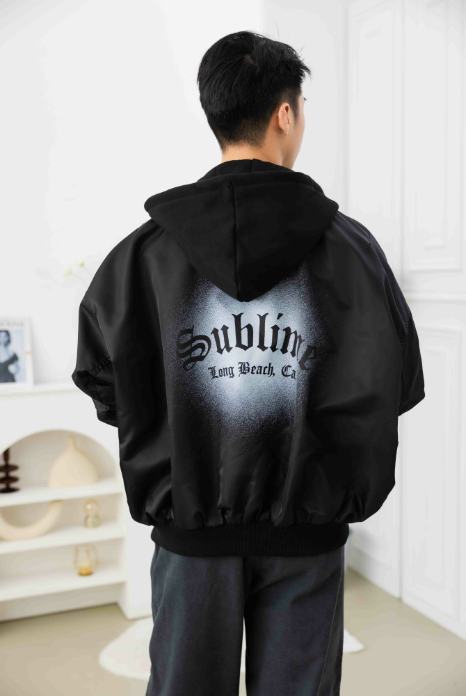 코트 連帽長袖外套 / 黑色