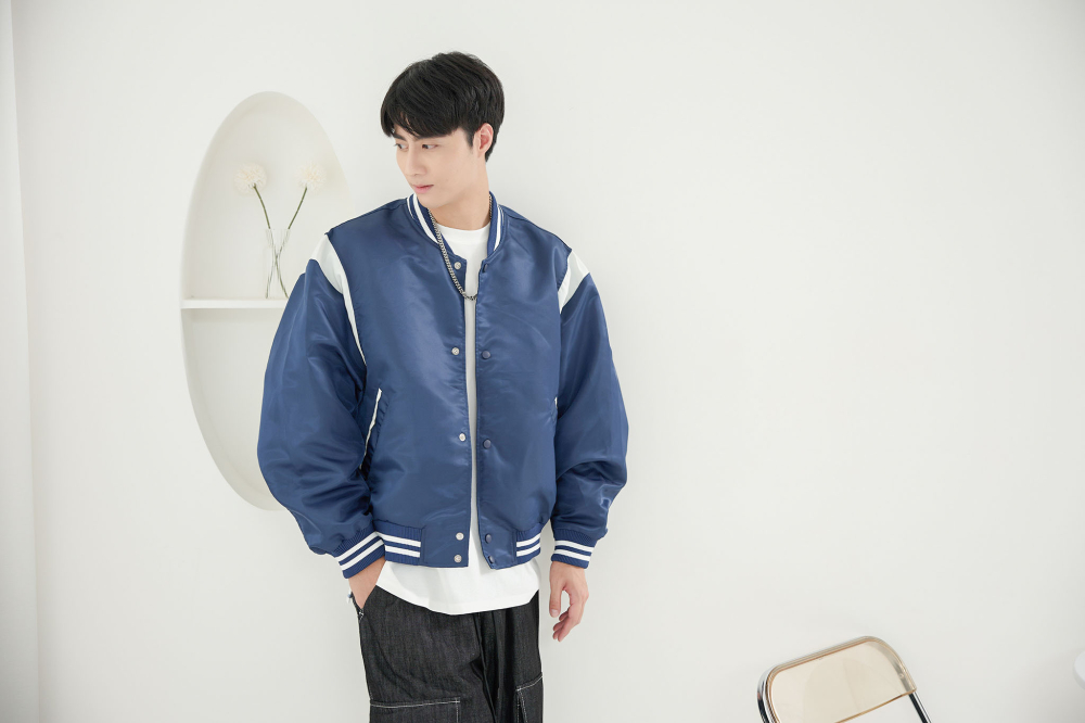 코트 棒球長袖外套 / 深藍色