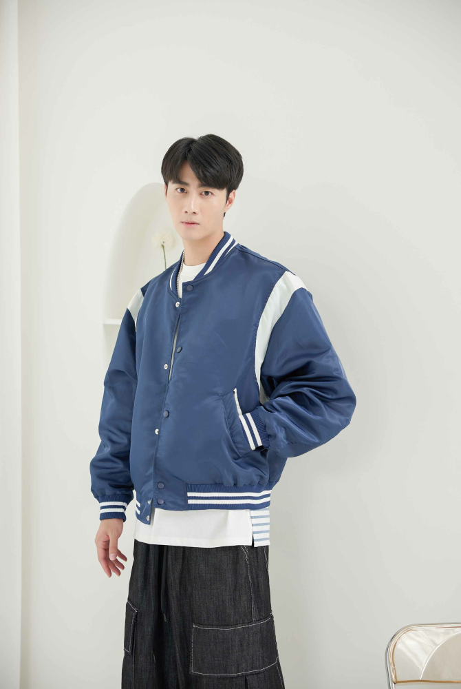 코트 棒球長袖外套 / 深藍色
