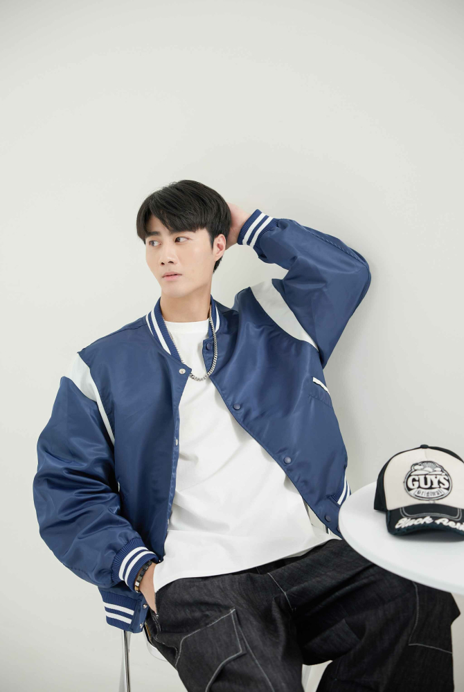 코트 棒球長袖外套 / 深藍色