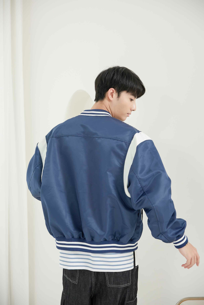코트 棒球長袖外套 / 深藍色