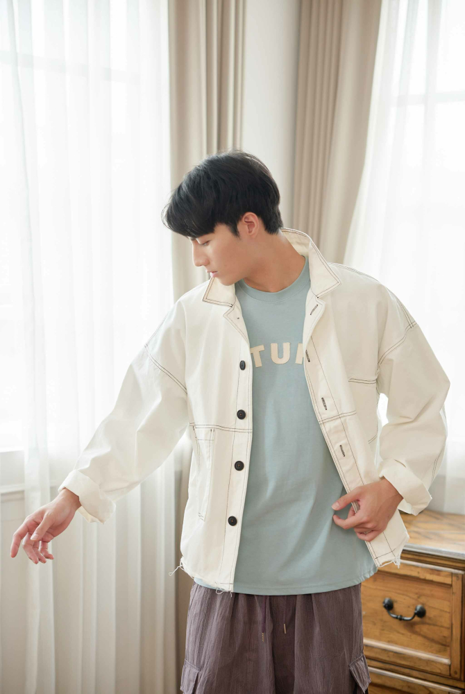 코트 長袖外套/白色