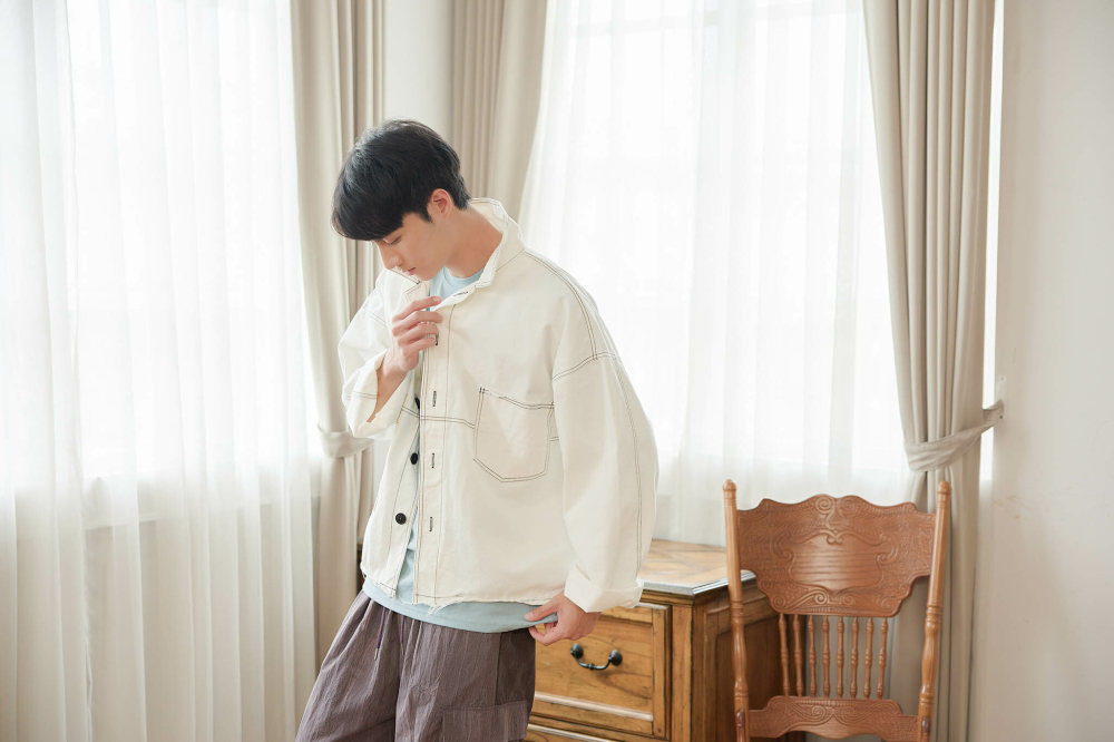 코트 長袖外套/白色