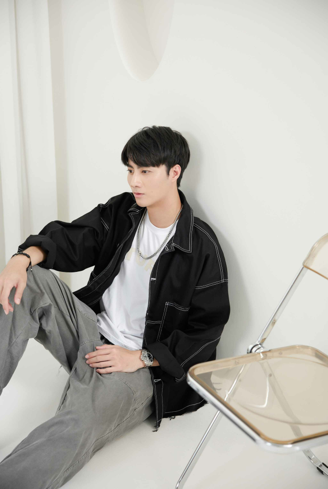 코트 長袖外套/黑色