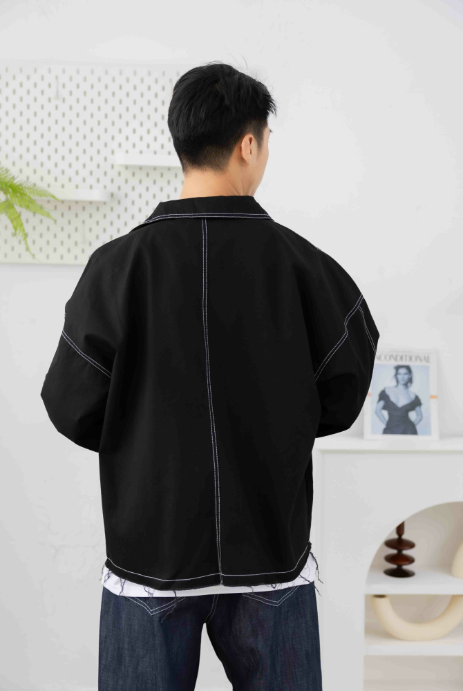 코트 長袖外套/黑色