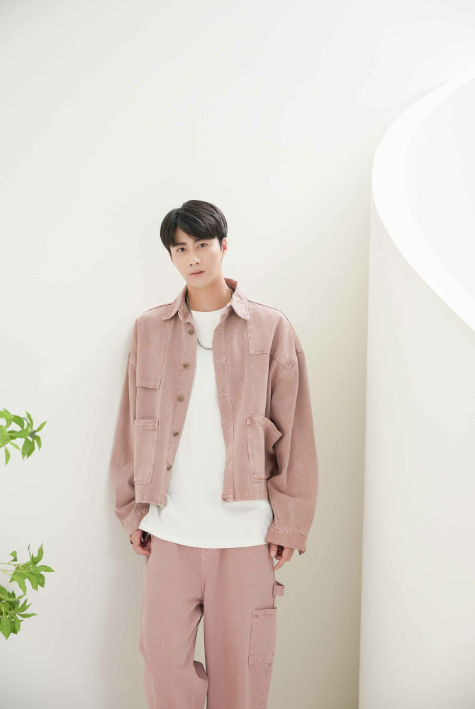 코트 牛仔長袖外套 / 粉色