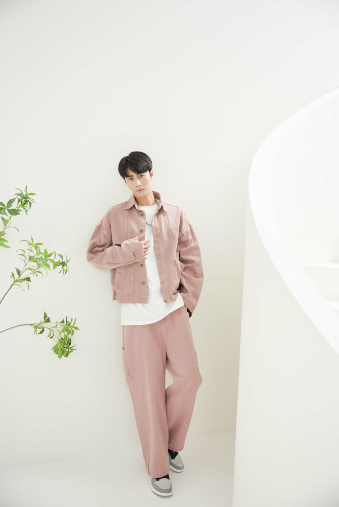 코트 牛仔長袖外套 / 粉色