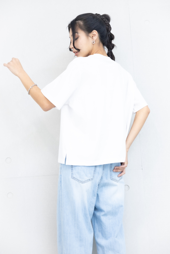 반팔 GOLDEN CLUB印花上衣 / 白色