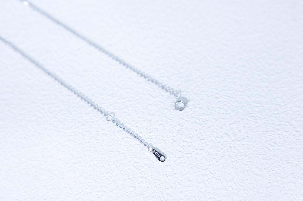 목걸이 雙空心愛心相扣項鍊 / 銀色