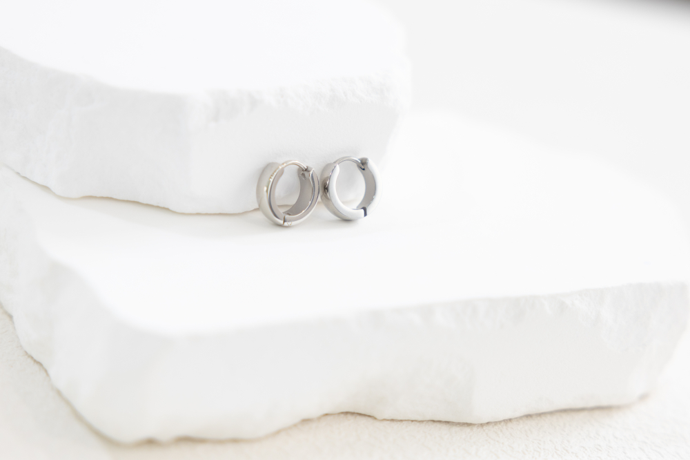 귀걸이 經典圓圈圈型耳環 / 銀色