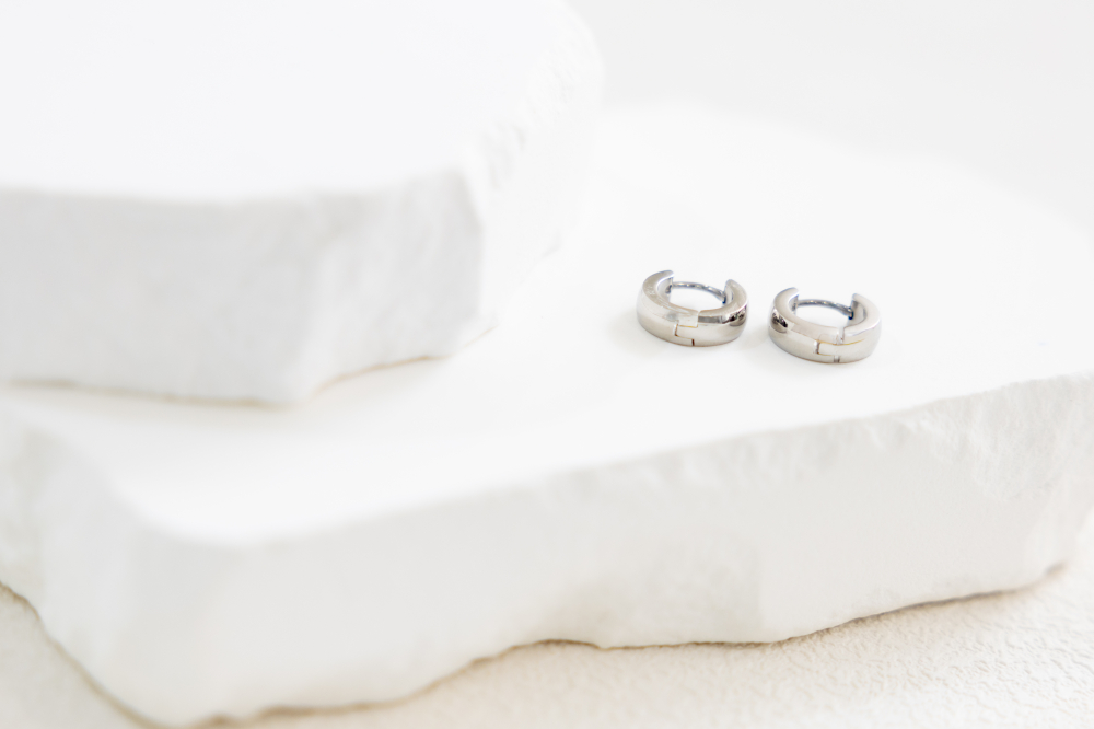 귀걸이 經典圓圈圈型耳環 / 銀色