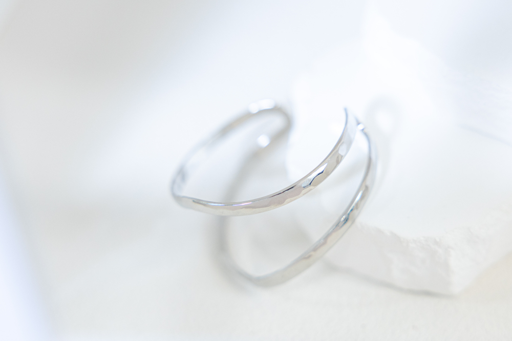 팔찌 雙層開口式手環 / 銀色