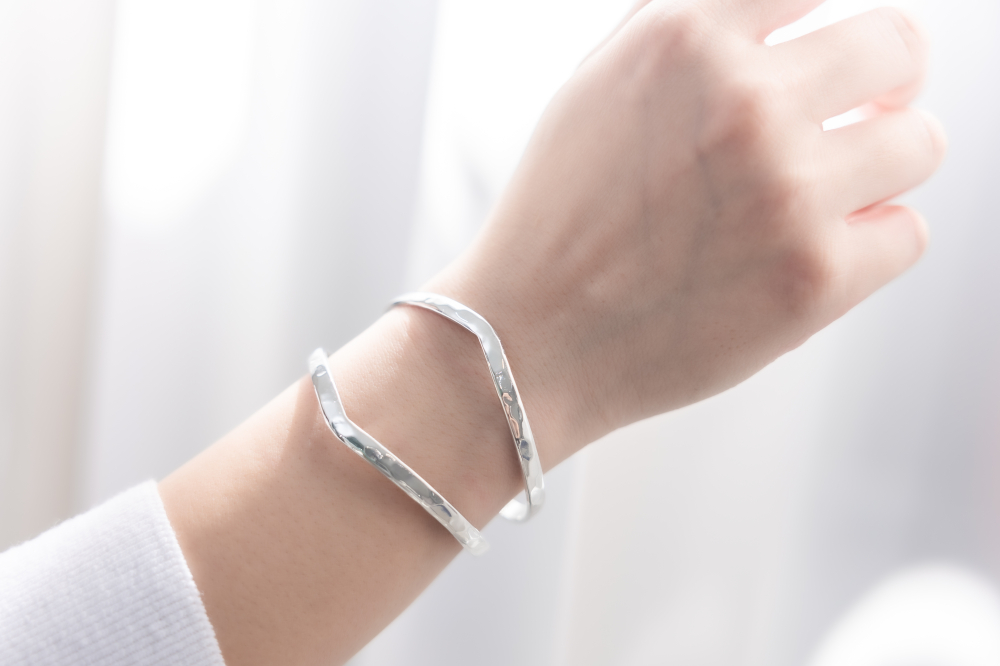 팔찌 雙層開口式手環 / 銀色