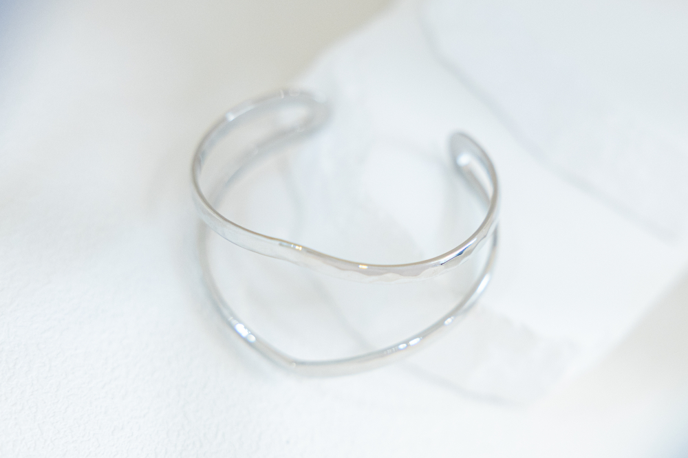 팔찌 雙層開口式手環 / 銀色