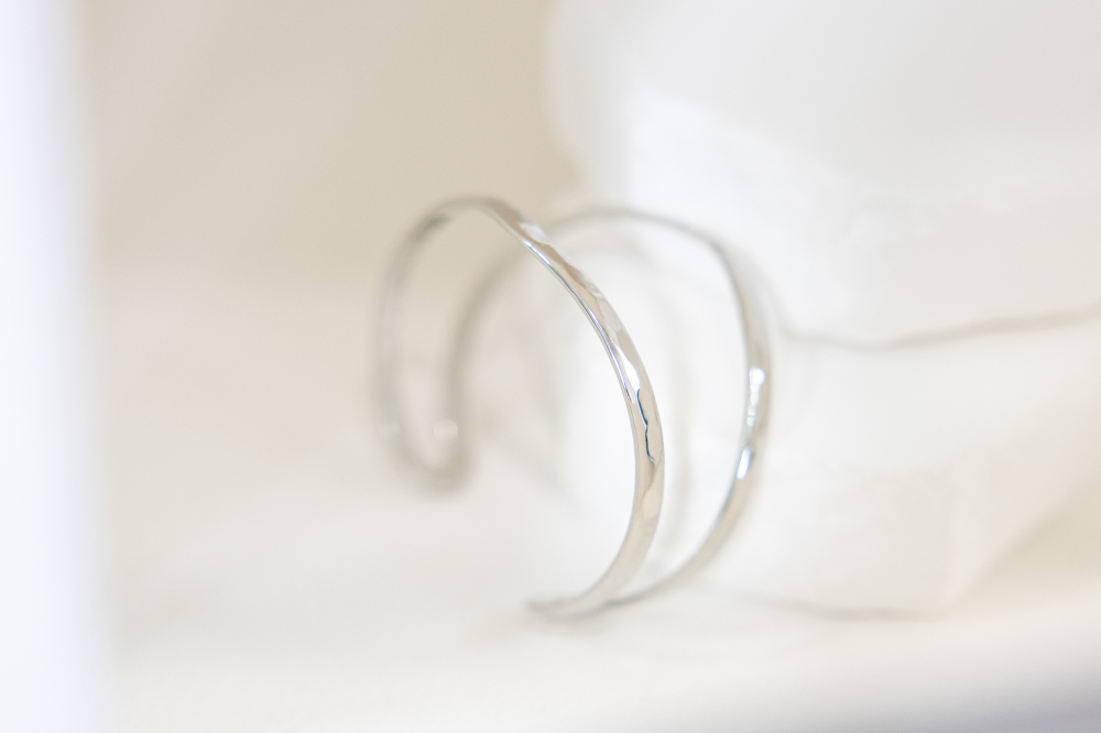 팔찌 雙層開口式手環 / 銀色