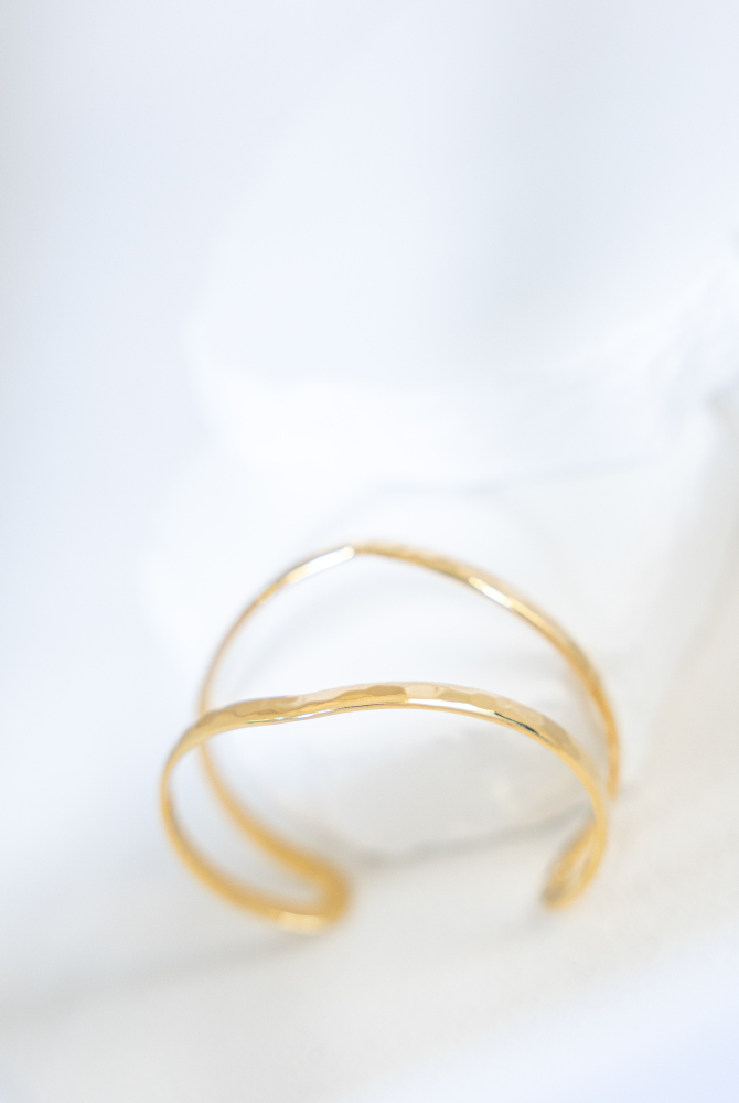 팔찌  雙層開口式手環 / 金色