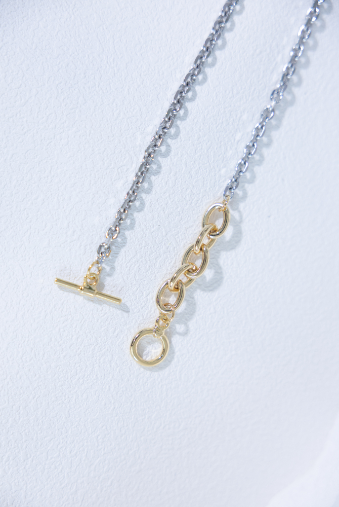 발찌 粗小豆鍊多個粗橢圓相連OT扣手鍊 / 銀色