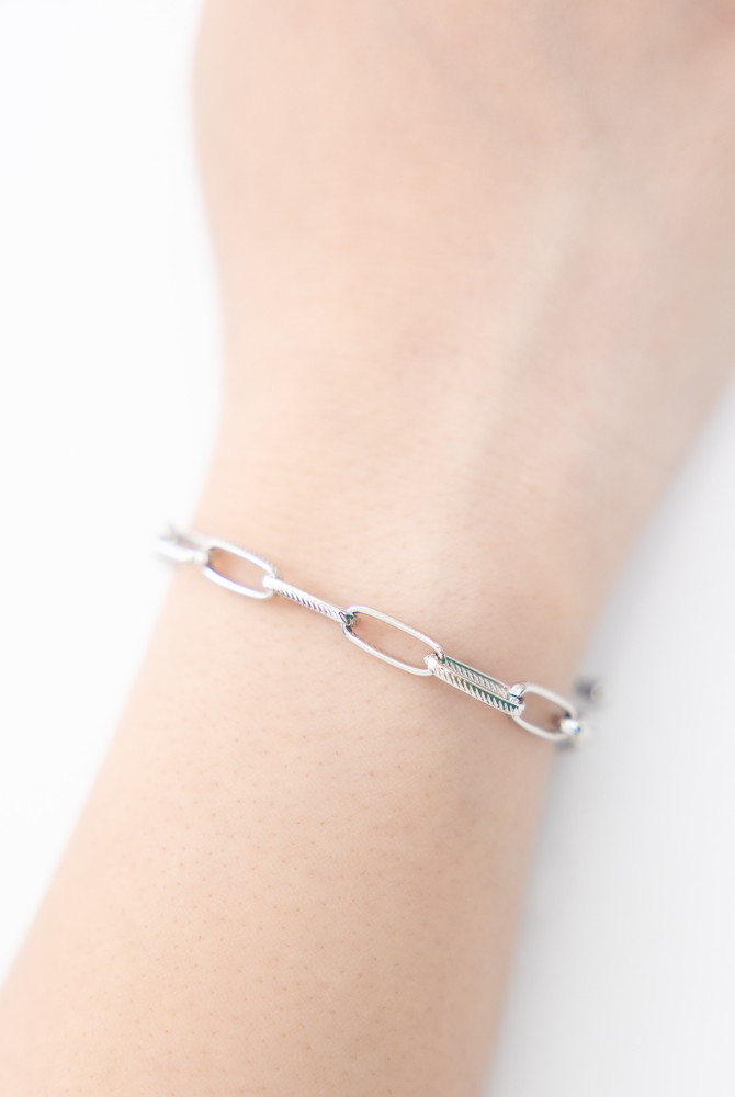 팔찌 橢圓鍊手鍊 / 銀色