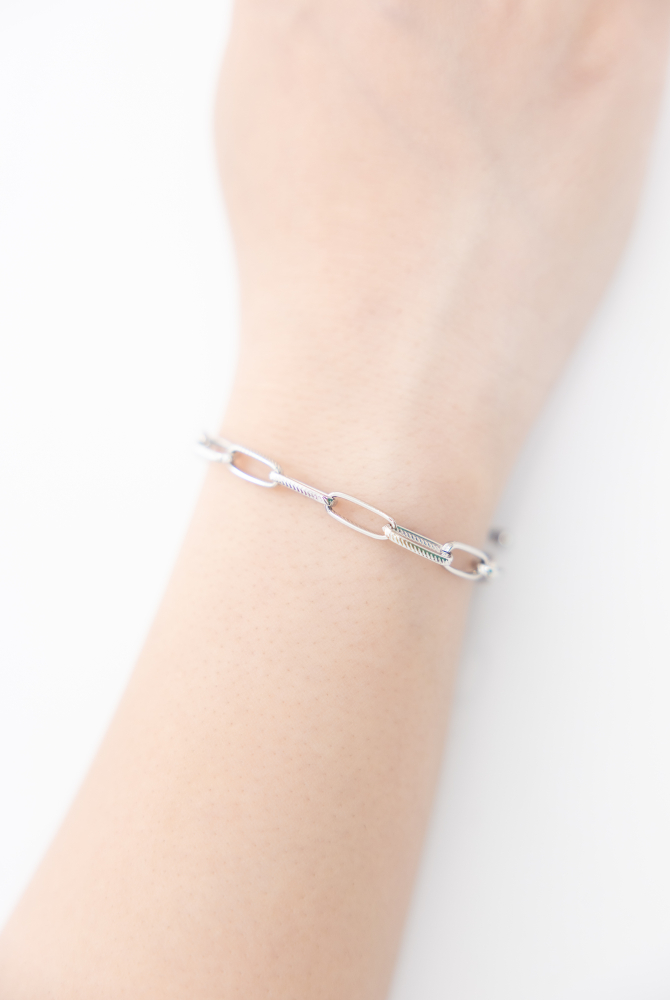 팔찌 橢圓鍊手鍊 / 銀色